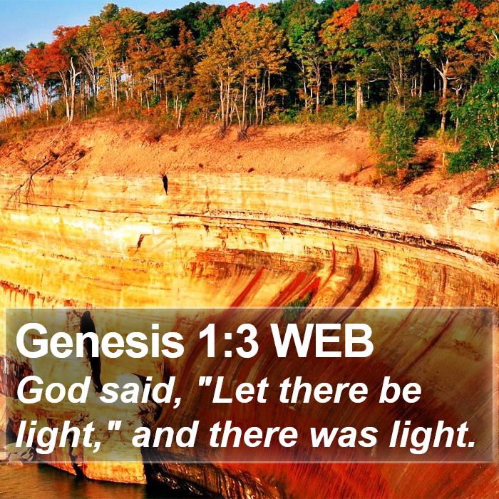 Genesis 1:3 WEB Bible Study