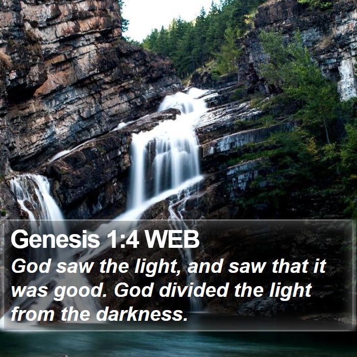 Genesis 1:4 WEB Bible Study