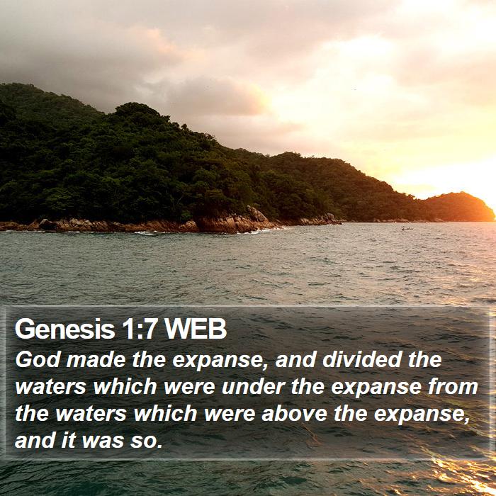 Genesis 1:7 WEB Bible Study