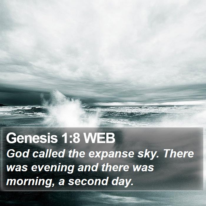 Genesis 1:8 WEB Bible Study