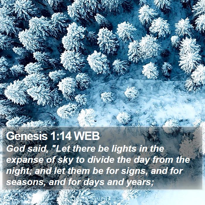 Genesis 1:14 WEB Bible Study