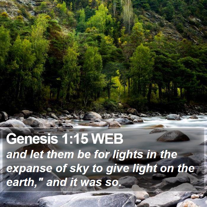 Genesis 1:15 WEB Bible Study