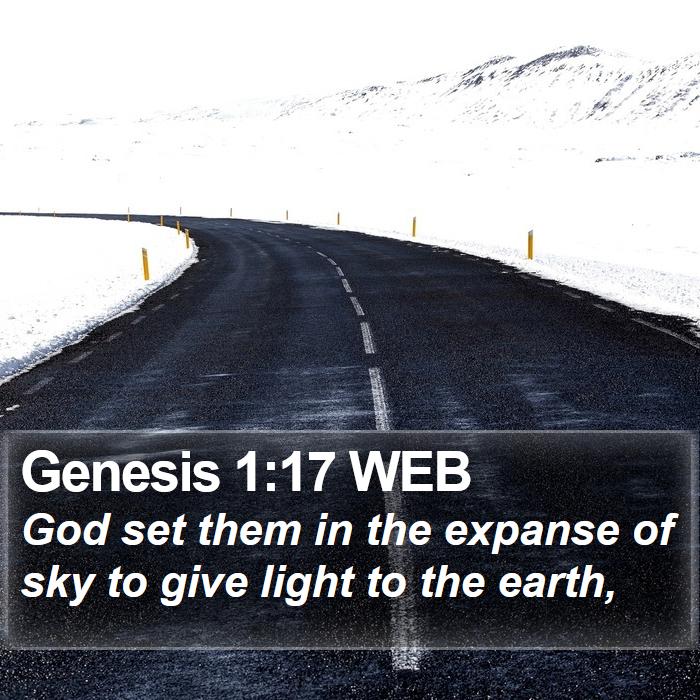 Genesis 1:17 WEB Bible Study