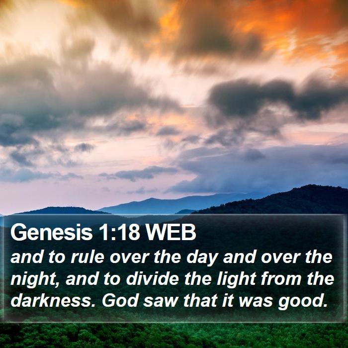 Genesis 1:18 WEB Bible Study