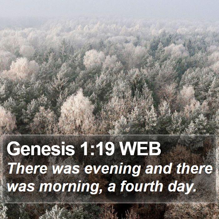 Genesis 1:19 WEB Bible Study