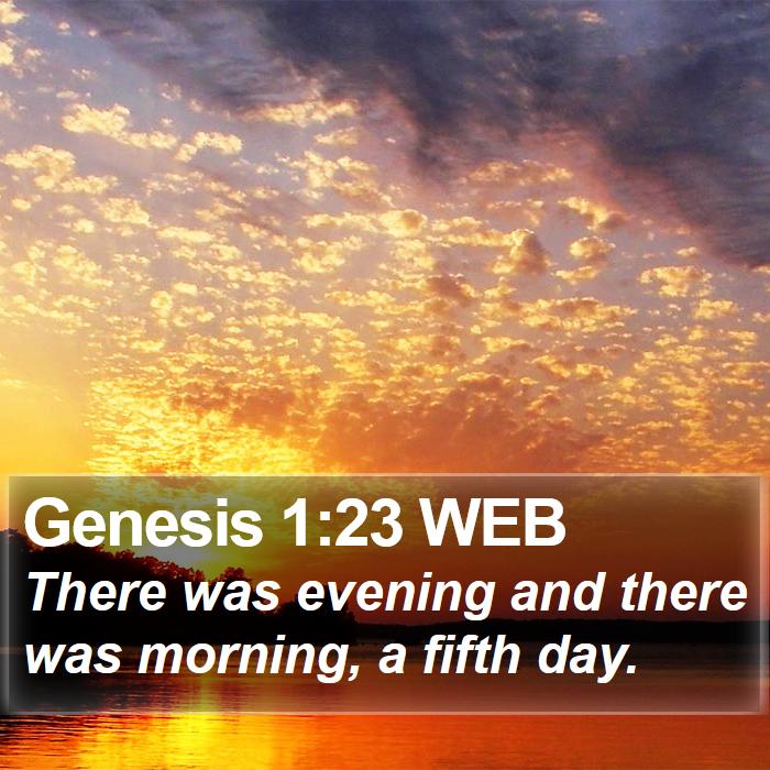 Genesis 1:23 WEB Bible Study