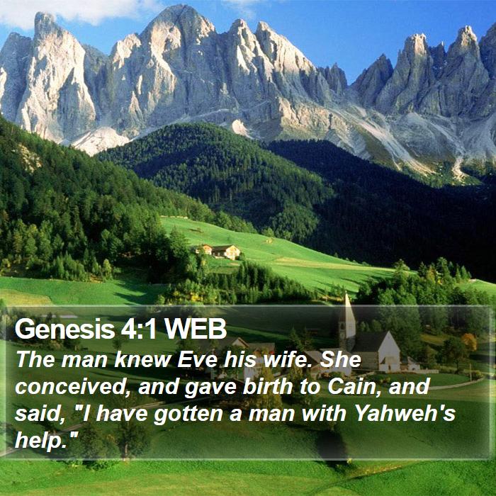 Genesis 4:1 WEB Bible Study