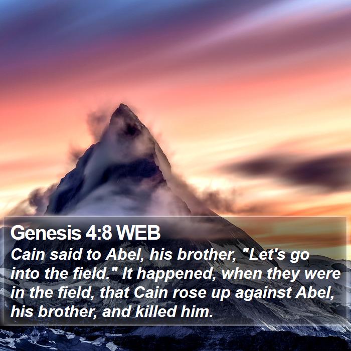 Genesis 4:8 WEB Bible Study