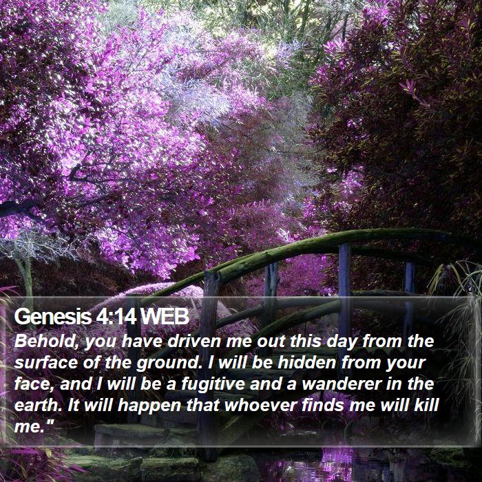 Genesis 4:14 WEB Bible Study