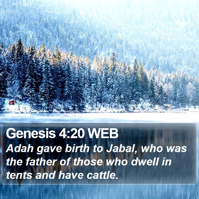 Genesis 4:20 WEB Bible Study