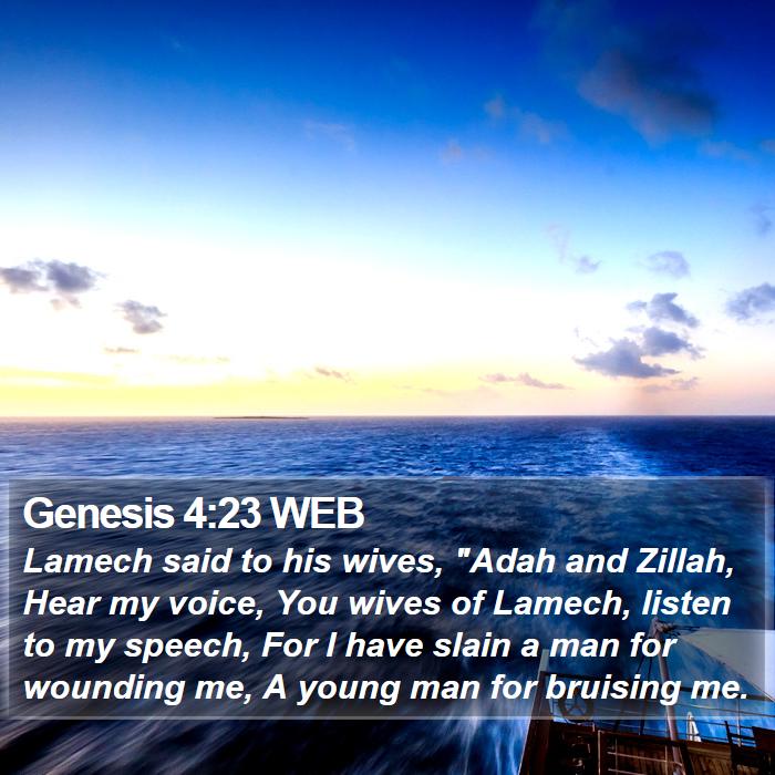 Genesis 4:23 WEB Bible Study