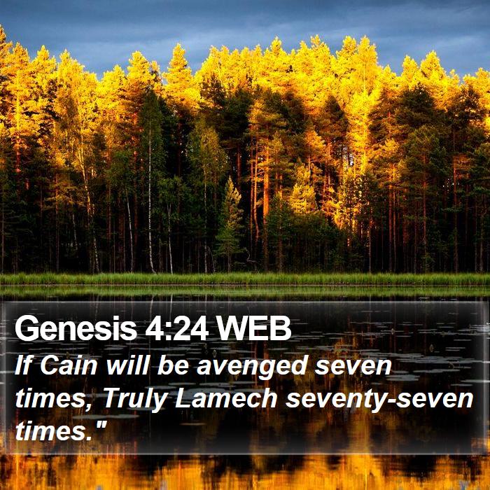 Genesis 4:24 WEB Bible Study