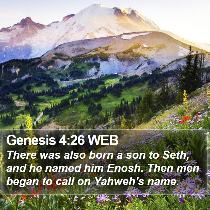 Genesis 4:26 WEB Bible Study