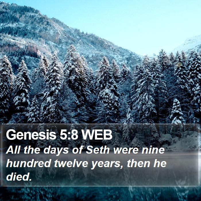 Genesis 5:8 WEB Bible Study