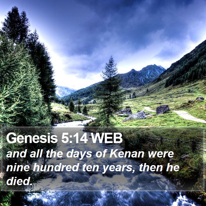 Genesis 5:14 WEB Bible Study