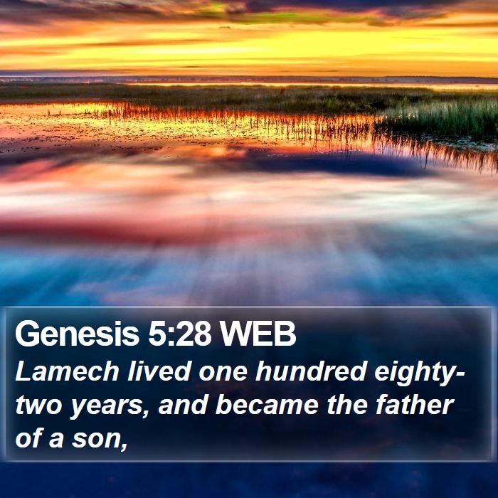 Genesis 5:28 WEB Bible Study