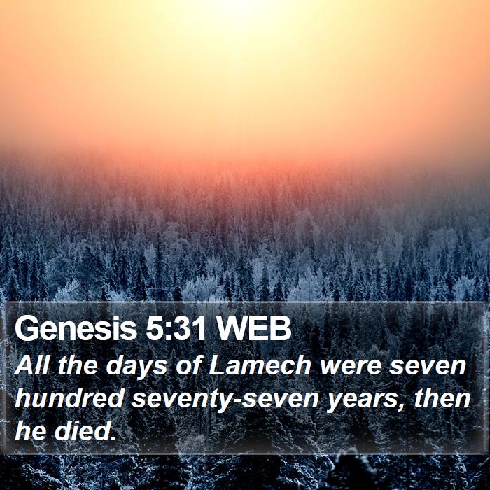 Genesis 5:31 WEB Bible Study