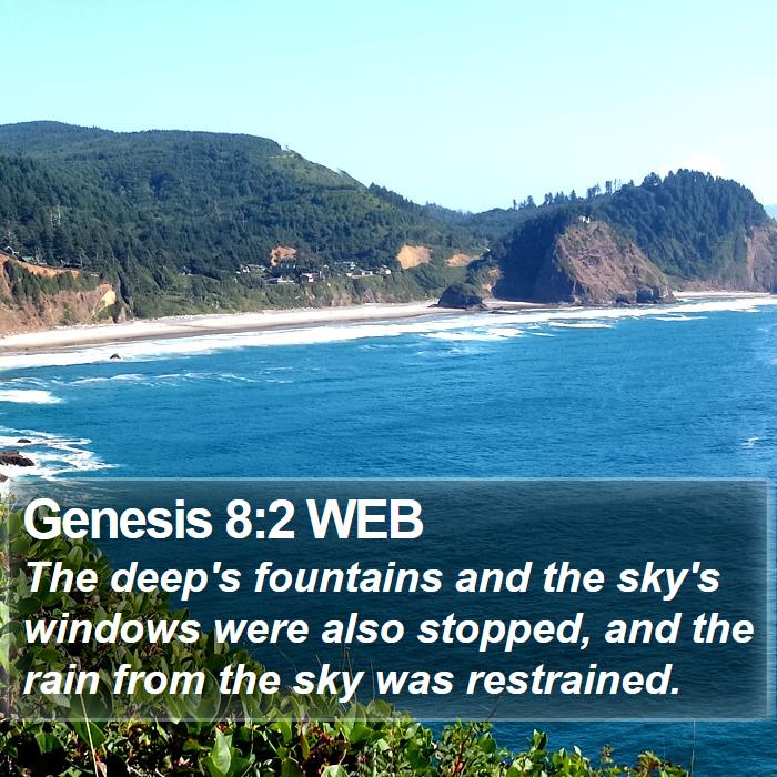 Genesis 8:2 WEB Bible Study