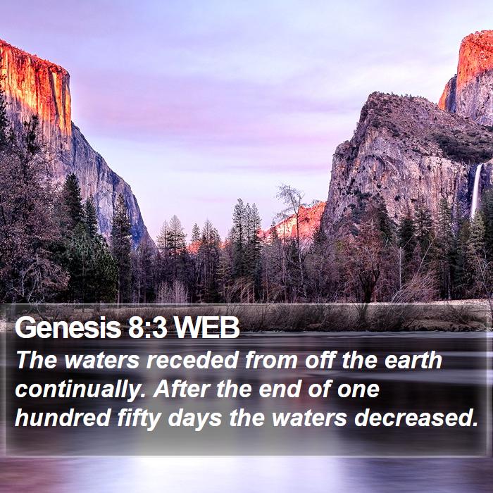 Genesis 8:3 WEB Bible Study