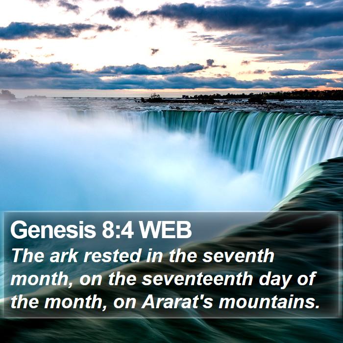 Genesis 8:4 WEB Bible Study