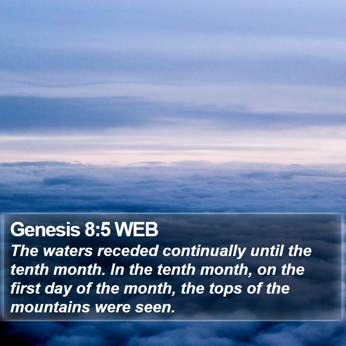 Genesis 8:5 WEB Bible Study