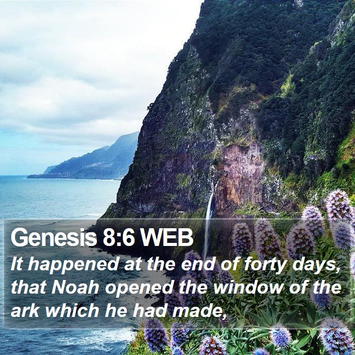 Genesis 8:6 WEB Bible Study