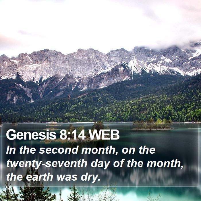 Genesis 8:14 WEB Bible Study