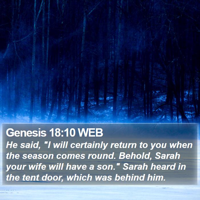 Genesis 18:10 WEB Bible Study