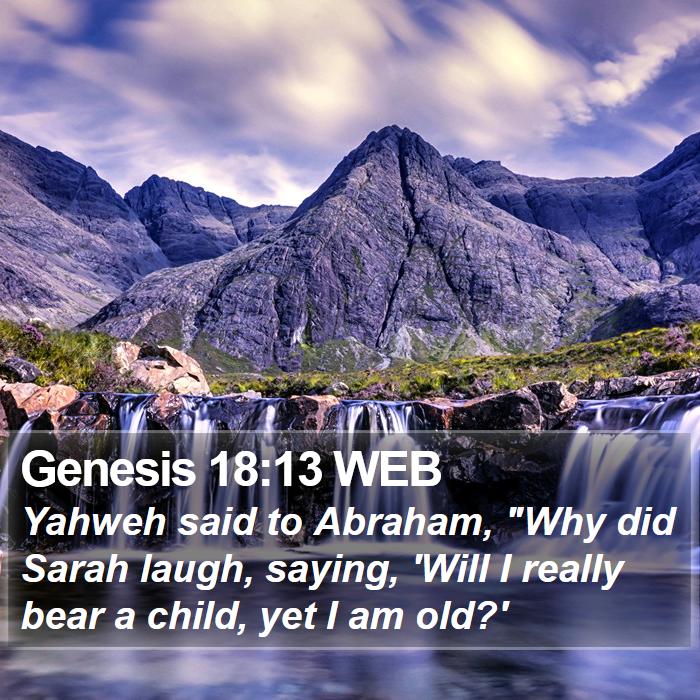 Genesis 18:13 WEB Bible Study