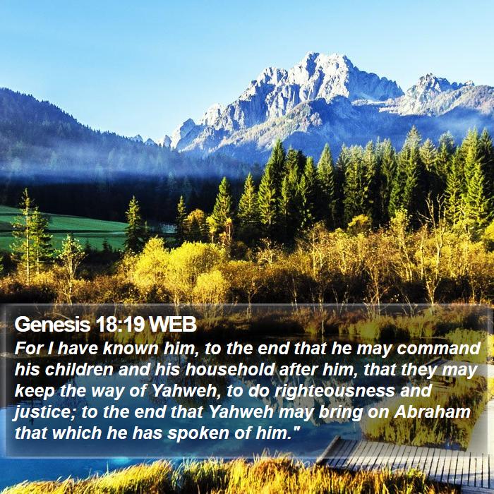 Genesis 18:19 WEB Bible Study