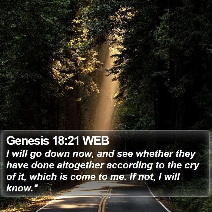 Genesis 18:21 WEB Bible Study