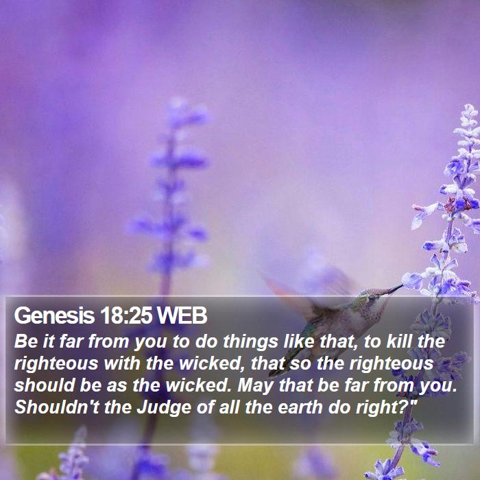 Genesis 18:25 WEB Bible Study