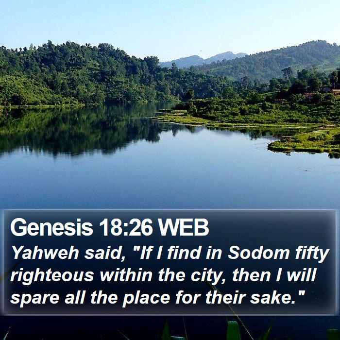 Genesis 18:26 WEB Bible Study