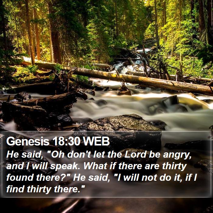 Genesis 18:30 WEB Bible Study