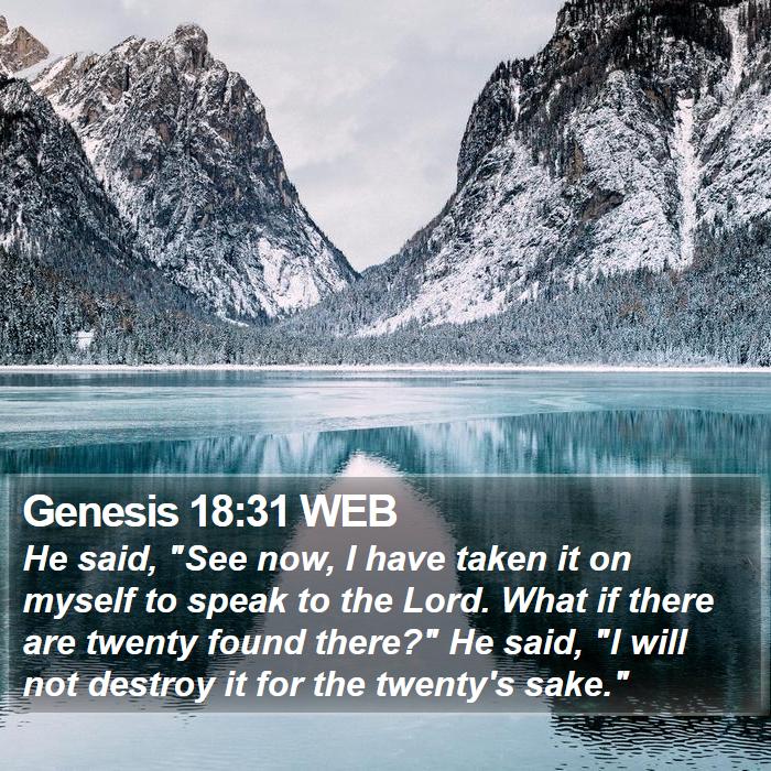 Genesis 18:31 WEB Bible Study