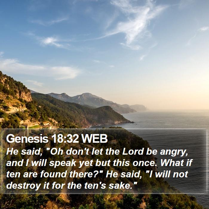 Genesis 18:32 WEB Bible Study