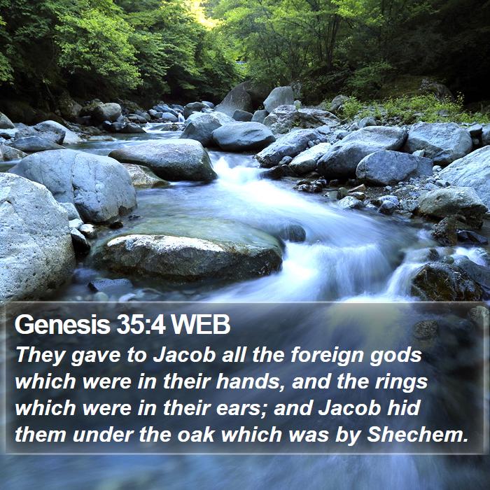 Genesis 35:4 WEB Bible Study