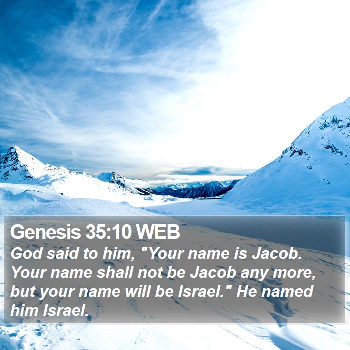 Genesis 35:10 WEB Bible Study