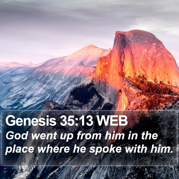 Genesis 35:13 WEB Bible Study