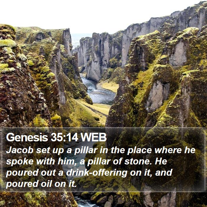 Genesis 35:14 WEB Bible Study