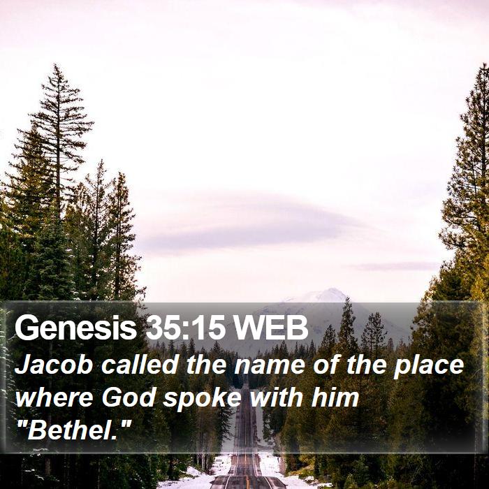 Genesis 35:15 WEB Bible Study