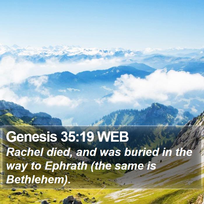 Genesis 35:19 WEB Bible Study