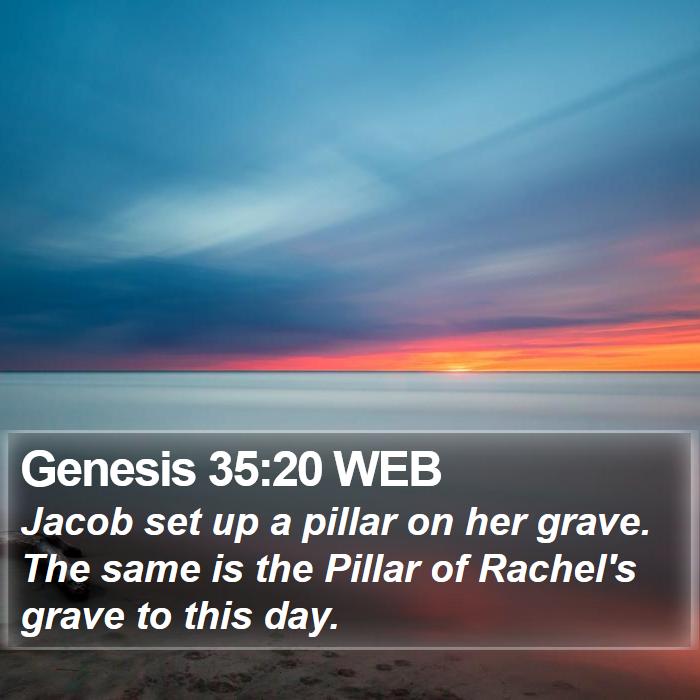 Genesis 35:20 WEB Bible Study