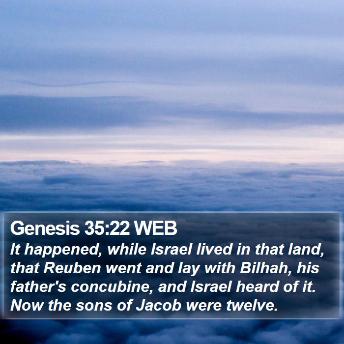 Genesis 35:22 WEB Bible Study