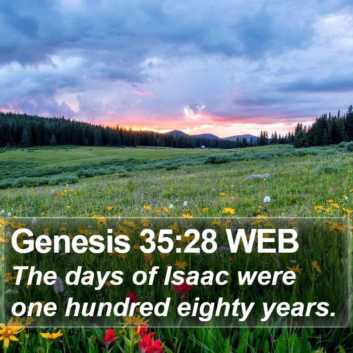 Genesis 35:28 WEB Bible Study