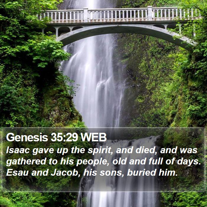 Genesis 35:29 WEB Bible Study