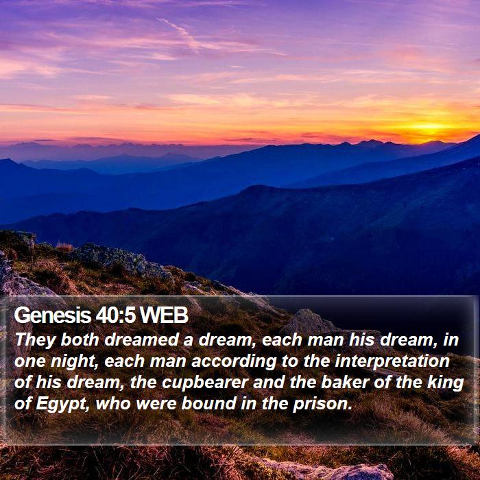 Genesis 40:5 WEB Bible Study