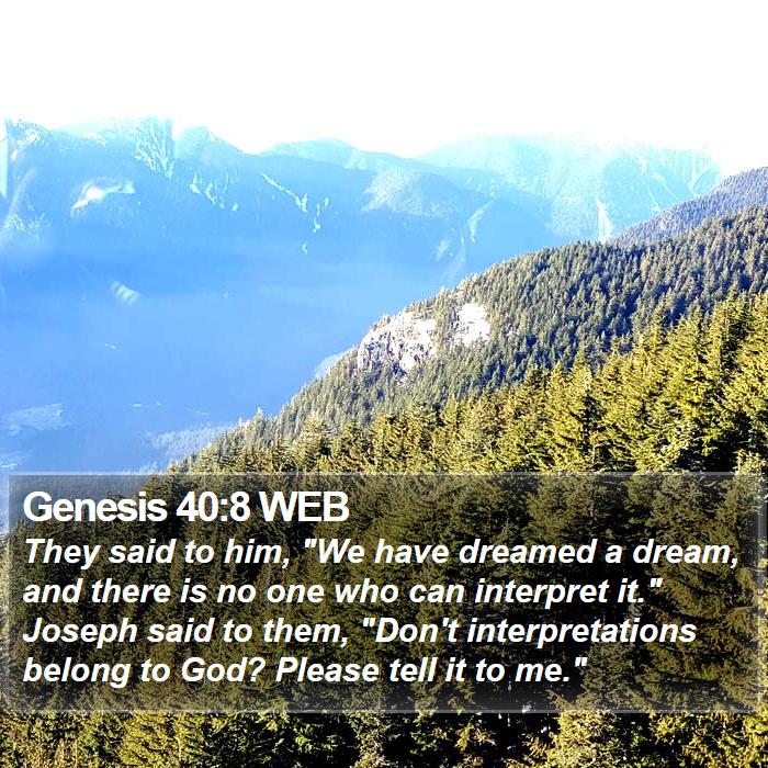 Genesis 40:8 WEB Bible Study