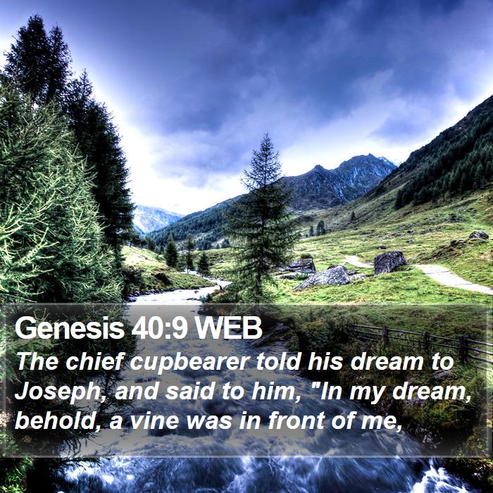 Genesis 40:9 WEB Bible Study