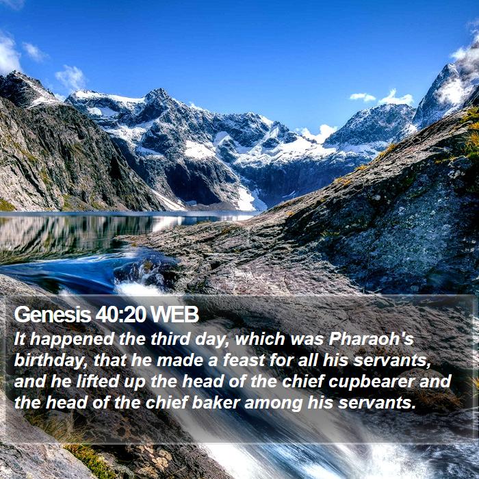 Genesis 40:20 WEB Bible Study